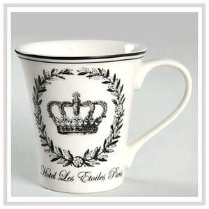 222 Fifth "Les Etoiles Crown" Porcelain Coffee/Tea Mug